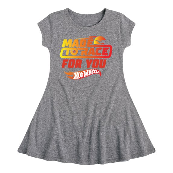 Hot Wheels - Valentine's Made to Race - Toddler And Youth Girls Fit And Flare Dress