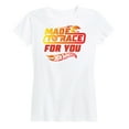 thumbnail image 1 of Hot Wheels - Valentine's Made to Race - Women's Short Sleeve Graphic T-Shirt, 1 of 5