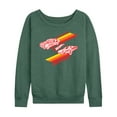 thumbnail image 1 of Hot Wheels - Valentine's You Make My Heart Race - Ladies French Terry Long Sleeve Shirt, 1 of 5