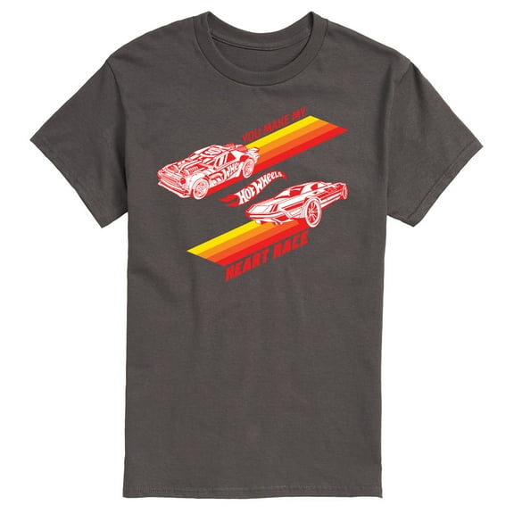 Hot Wheels - Valentine's You Make My Heart Race - Men's Short Sleeve Graphic T-Shirt