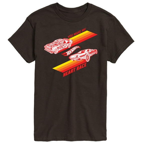 Hot Wheels - Valentine's You Make My Heart Race - Men's Short Sleeve Graphic T-Shirt