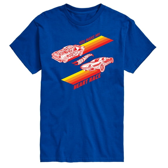Hot Wheels - Valentine's You Make My Heart Race - Men's Short Sleeve Graphic T-Shirt