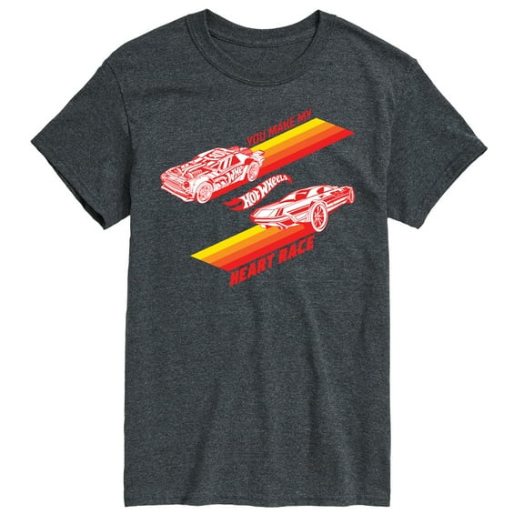Hot Wheels - Valentine's You Make My Heart Race - Men's Short Sleeve Graphic T-Shirt