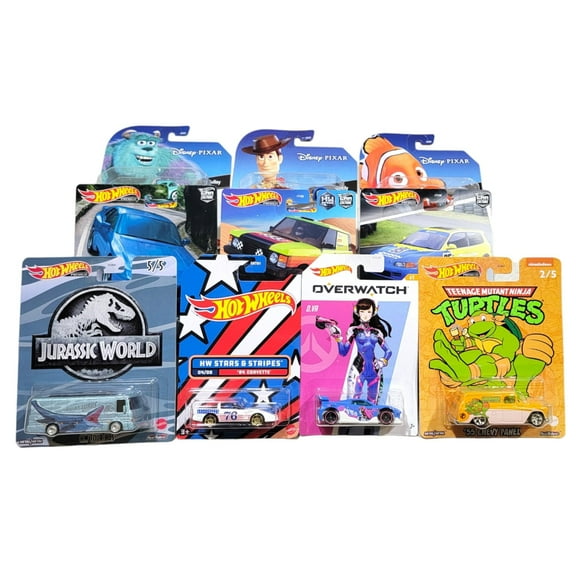 Hot Wheels Variety Pack 10 Random Release Pop Culture Entertainment Cars