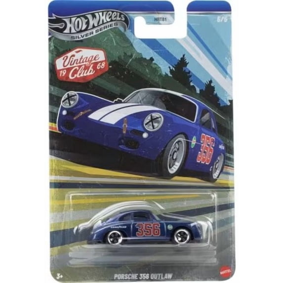 Hot Wheels Vintage Club 1968 Porsche 356 Outlaw Diecast Car