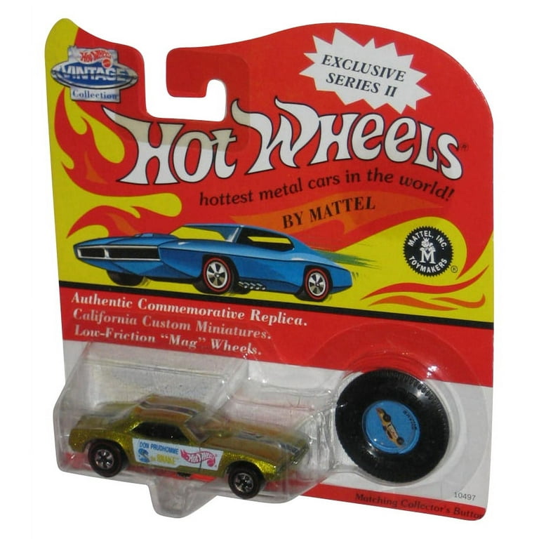 Hot Wheels Vintage Exclusive Series II 1993 Don Prudhomme Gold Snake Car w Button Walmart