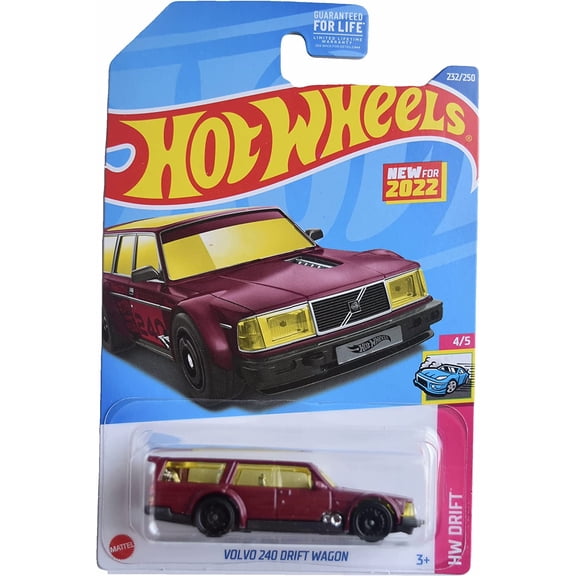 Hot Wheels Volvo 240 Drift Wagon (Burgandy) 2022 HW Drift