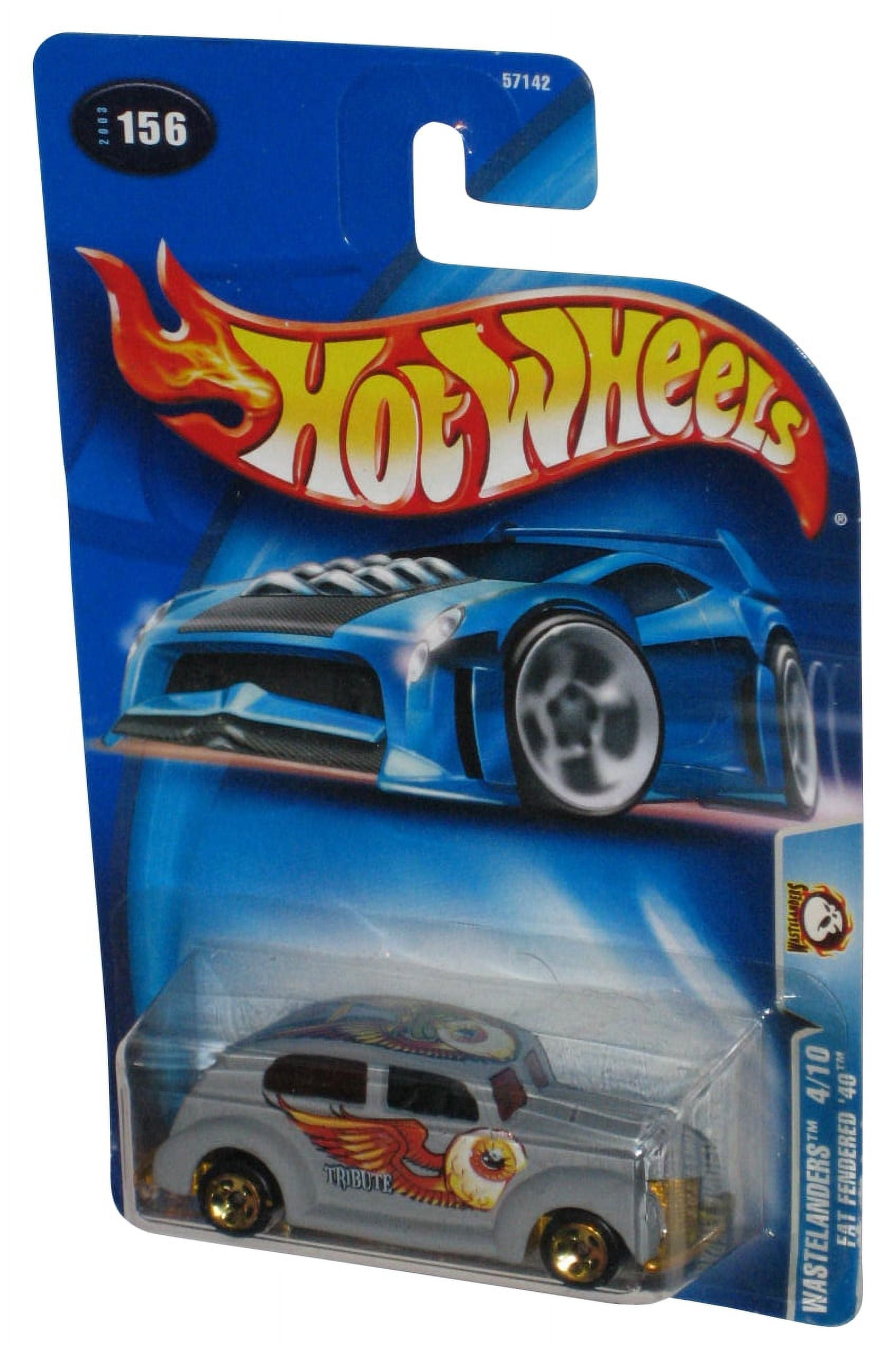 Hot Wheels Wastelanders 4/10 (2002) Gray Fat Fendered '40 Toy Car