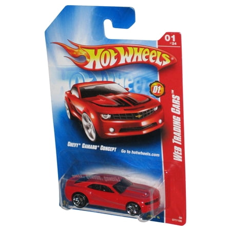 Hot Wheels Web Trading Cars 1/24 (2007) Red Chevy Camaro Concept Car 077/196