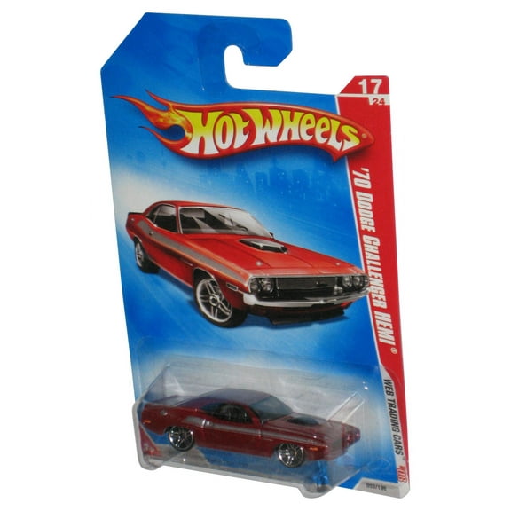 Hot Wheels Web Trading Cars 17/24 (2007) Red '70 Dodge Challenger Hemi Car 093/196