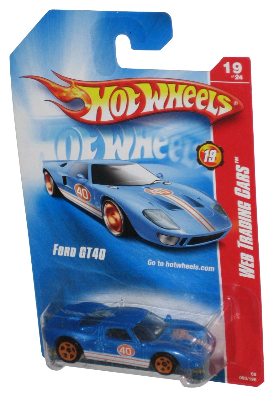Hot Wheels Web Trading Cars 19/24 (2007) Blue Ford GT40 Car 095