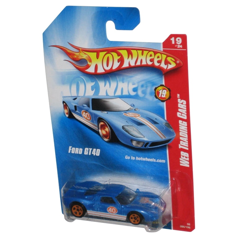 Hot Wheels Web Trading Cars 19/24 (2007) Blue Ford GT40 Car 095 Hot Wheels Web Trading Cars 19/24 (2007) Blue Ford GT40 Car 095