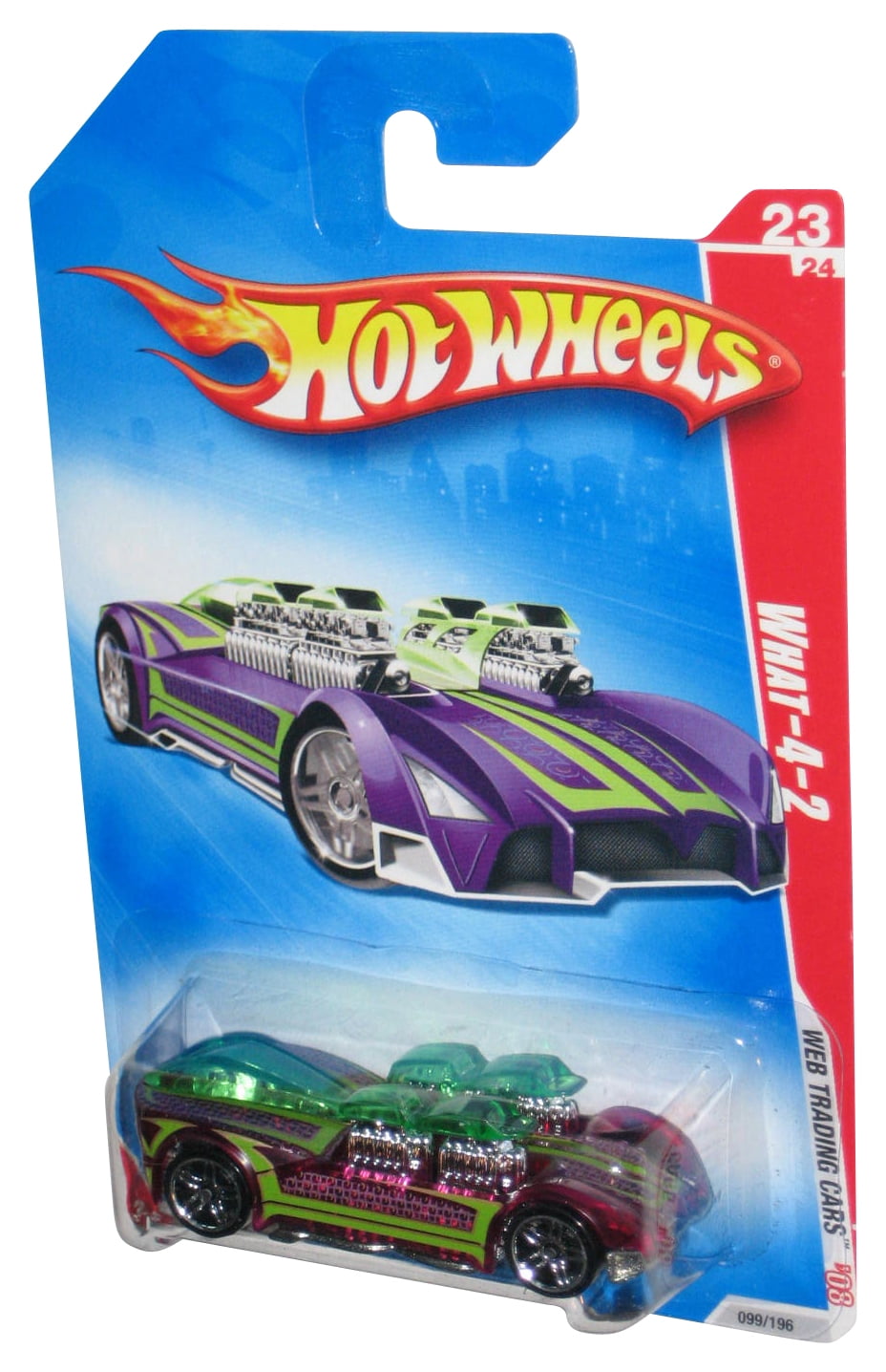 Hot Wheels 紫色 ミニカー WHELT Hot Wheels Web Trading Cars 23/24 (2007) Purple What-4-2 Toy Car