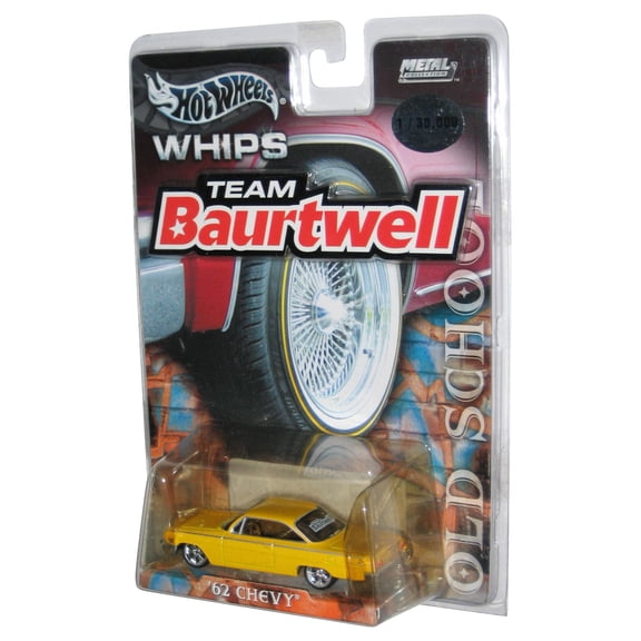 Hot Wheels Whips Team Baurtwell (2003) Yellow '62 Chevy Toy Car