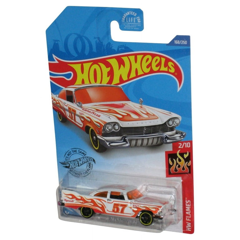 Hot Wheels White '57 Plymouth Fury (2017) HW Flames 2/10 Car