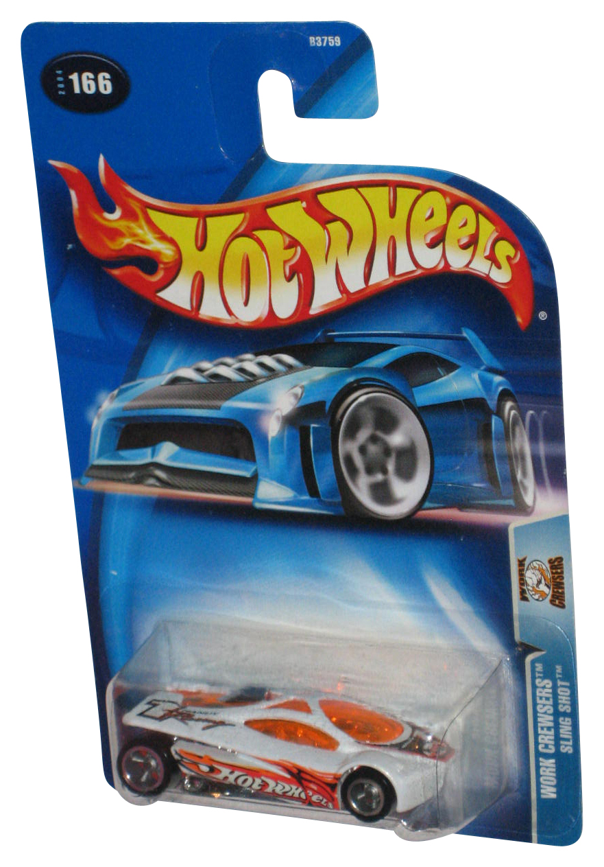 Hot Wheels Work Crewsers (2004) White Sling Shot DieCast Toy Car 166