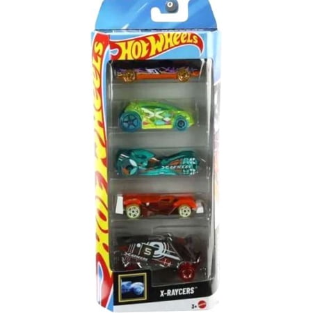 Hot Wheels X-Raycers Aero Pod, Cloak & Dagger, Speed Slayer, Flash Drive & Vandetta Die Cast Car 5-Pack