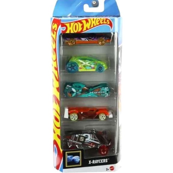 Hot Wheels X-Raycers Aero Pod, Cloak & Dagger, Speed Slayer, Flash Drive & Vandetta Die Cast Car 5-Pack