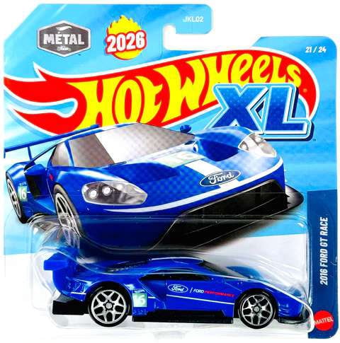 Hot Wheels XL 2016 Ford GT Race Die Cast Car - Walmart.com