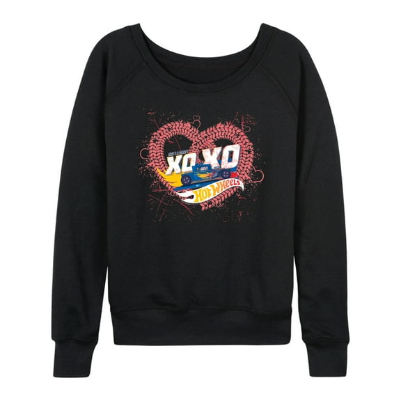 Hot Wheels - XOXO Heart - Ladies French Terry Long Sleeve Shirt