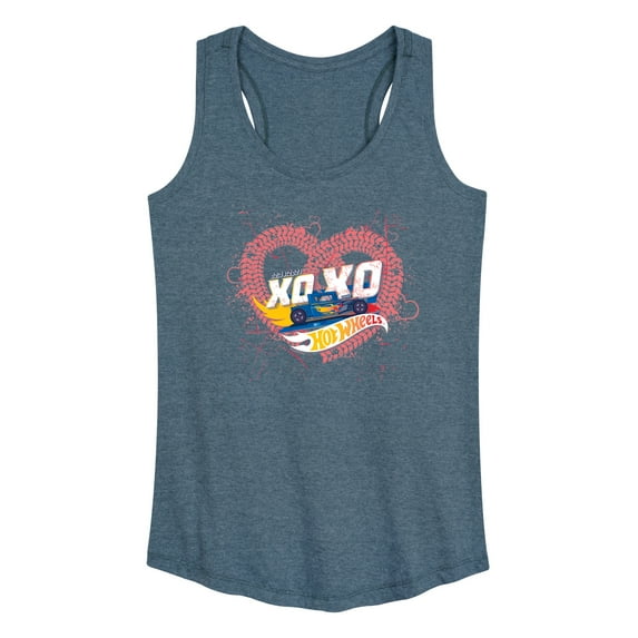 Hot Wheels - XOXO Heart - Women's Racerback Tank Top