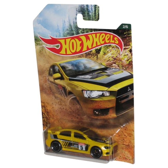 Hot Wheels Yellow '08 Lancer Evolution (2018) Die-Cast Toy Car 2/6