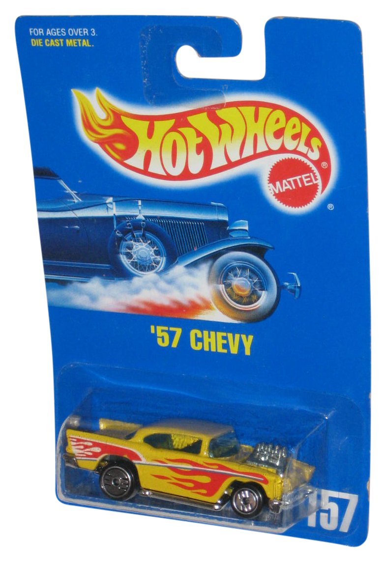 Hot Wheels Yellow '57 Chevy (1991) Mattel DieCast Toy Car 157