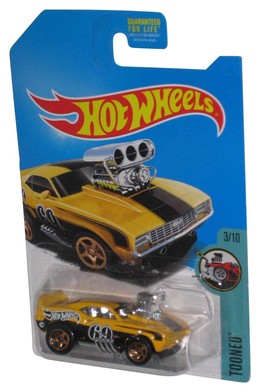 Hot Wheels Yellow 69 Camaro Z28 2015 Tooned Toy Car 3 10