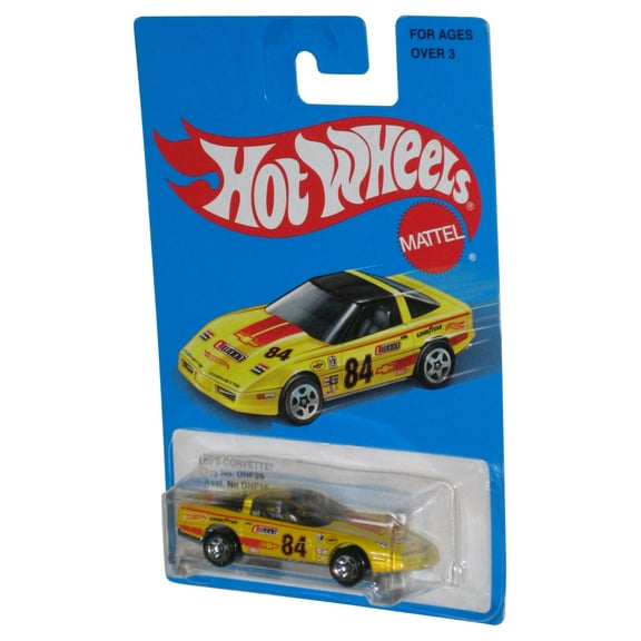 Hot Wheels Yellow '80s Corvette (2015) Mattel Die-Cast Toy Car