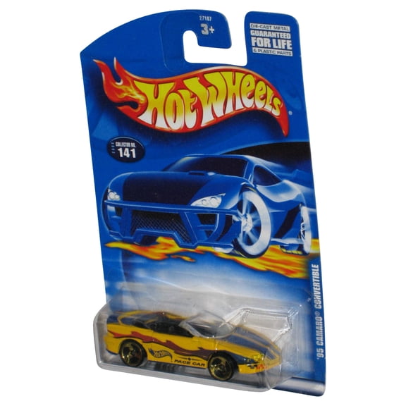Hot Wheels Yellow '95 Camaro Convertible (2000) Mattel Toy Car #141
