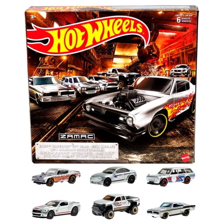 Hot Wheels Zamac 6-Pack of 1:64 Scale Collectible Toy Cars (Styles May Vary)