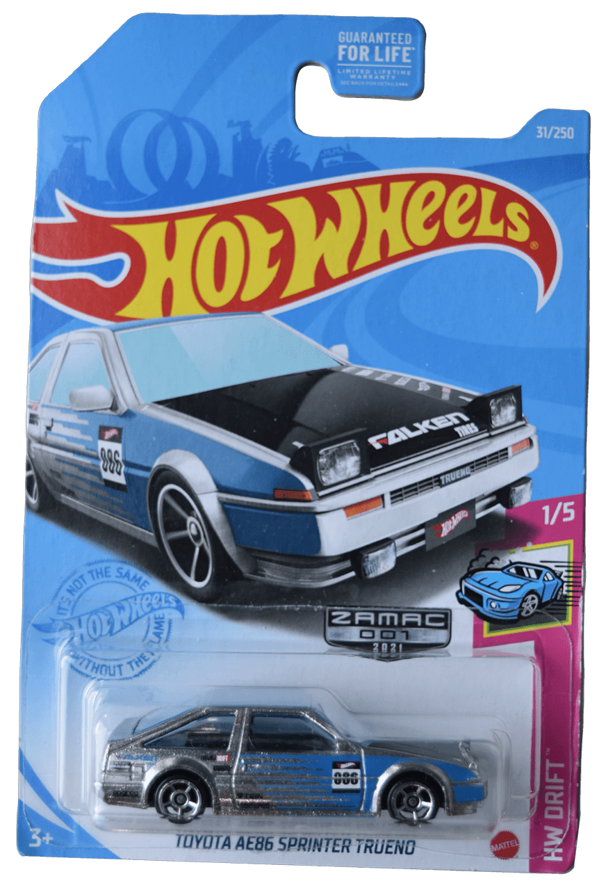 Hot Wheels Zamac Toyota AE86 Sprinter Trueno, Drift 1/5 [silver
