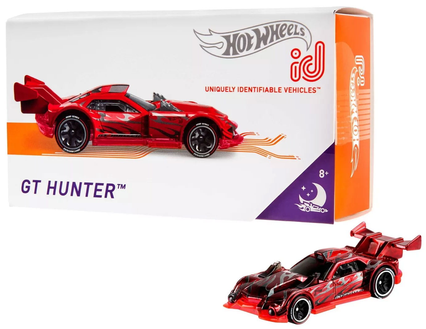 Hot Wheels id (2018) Mattel Red GT Hunter Toy Car Vehicle