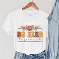 thumbnail image 1 of Hot Wildflower Be Kind To Your Mind Printed T-Shirts For Women Summer Short Sleeve Tee Shirts Round Neck Casual Summer Ladies Tops, 1 of 5