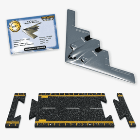 Hot Wings B2 Stealth Bomber (Silver) With Connectible Runway