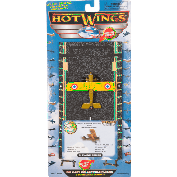 Hot Wings British SE5 Bushwhacker with Connectible Runway