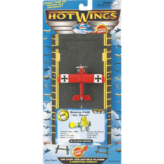 Hot Wings British SE5 Red Baron Die Cast Collectible Plane with Connectible Runway #1 Seller in Aviation Museums Nationwide