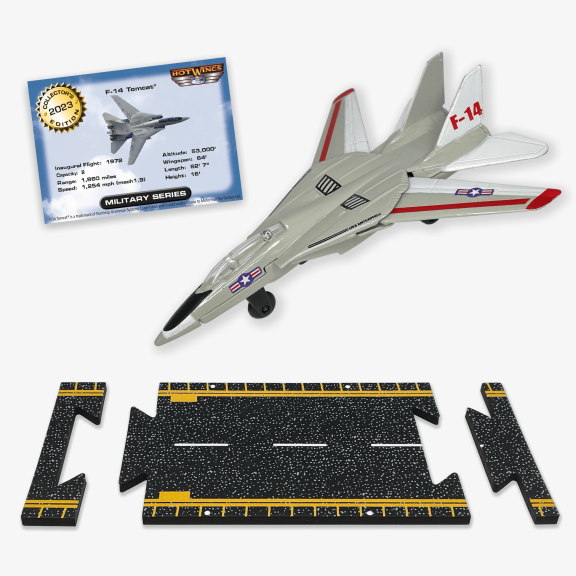 Hot Wings F-14 Tomcat (with military markings) Die Cast Collectible Plane with Connectible Runway #1 Seller in Aviation Museums Nationwide