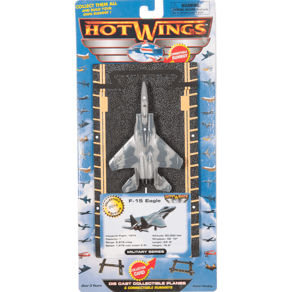 Hot Wings F-15 Eagle (Military Markings) Die Cast Collectible Plane with Connectible Runway #1 Seller in Aviation Museums Nationwide