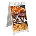 thumbnail image 1 of Hot Wings Pizza (24" X 36") Standard A-Frame Signicade, Includes Decal Applied To Stand, 1 of 4
