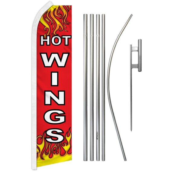 Hot Wings Super Flag & Pole Kit