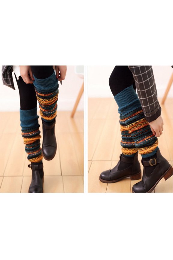 Hot Winter Knit Crochet Kee Leg Warmers Long Legging Stocking 5 Colors