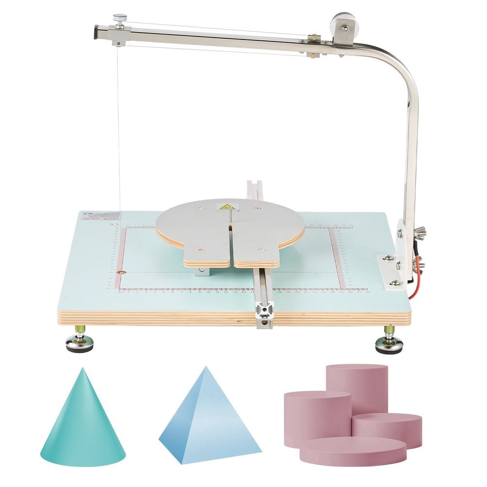 Hot Wire Foam Cutter, 58W Electric Styrofoam Cutter with Variable Temperature Control, Portable Tabletop Cutting Tool with 10.24" Max. Cutting Thickness for Foam, KT Board, Low-Density Sponge