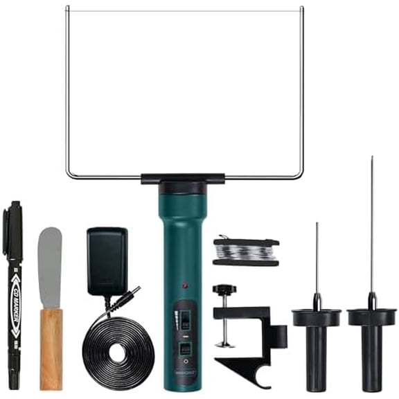 Hot Wire Foam Cutter with Temperature Controller and Light Indicator, WFC0008 Styrofoam Cutter with Max. Temp. - 400C, Polystyrene Cutting Tool for DIY Projects (Kit of 10)$$