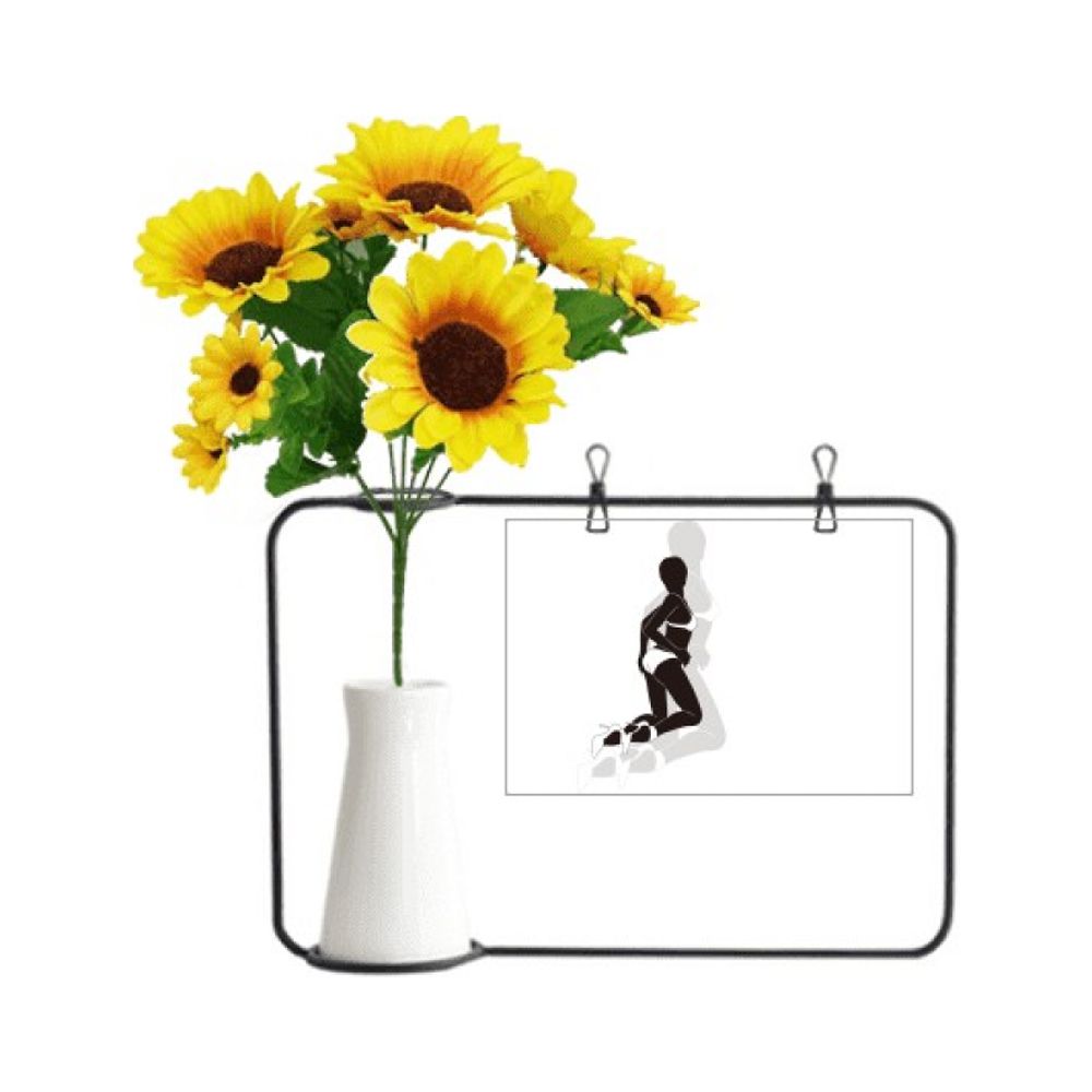 Hot Woman Bikini Outline Artificial Sunflower Vases Bottle Blessing
