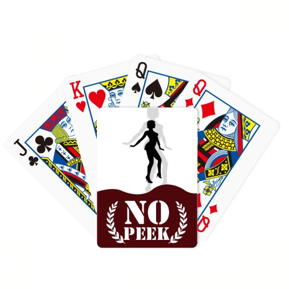 Hot Woman Dancing Outline Peek Poker Playing Card Private Game