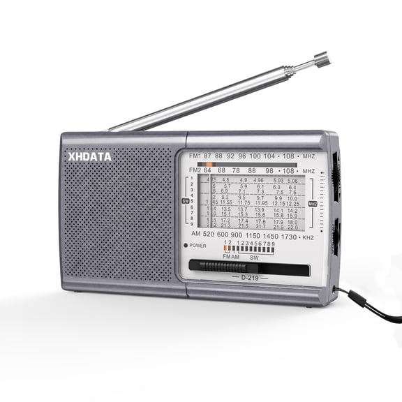 XHDATA D-219 Portable AM/FM/Shortwave Radio, 11-Band World Receiver with AA Battery Power
