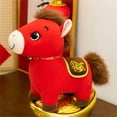 Hot!Year of The Horse Plush Toy, 1 Count, 18 Inch, Red Festive Stuffed ...