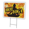 thumbnail image 1 of Hot Yoga 18" X 24" Yard Sign & Stake | Advertise Your Business | Stake Included Double Sided Image | Made in The USA, 1 of 3