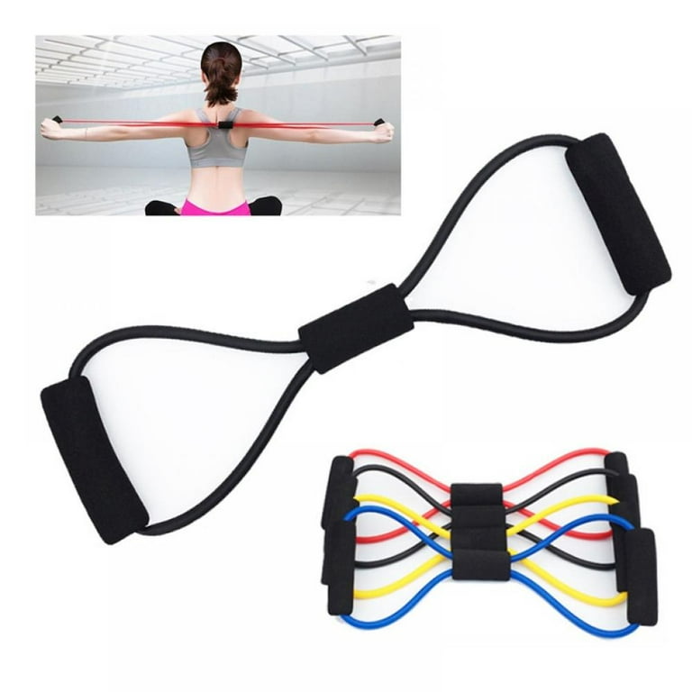 Hot Yoga Gum Fitness Resistance 8 Word Chest Expander Rope Workout Muscle Fitness Rubber Elastic Bands For Sports Exercise Walmart